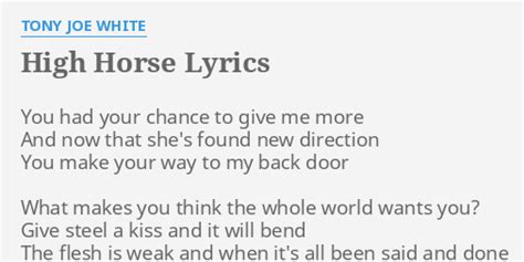 high horse lyrics